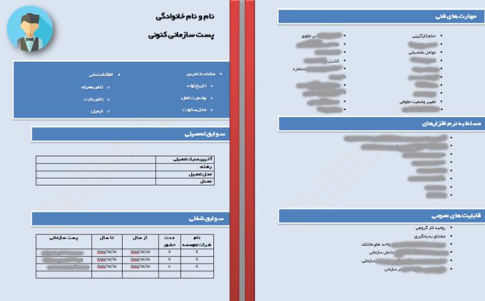 رزومه کارشناس منابع انسانی، سرپرست منابع انسانی- استایل HRM1