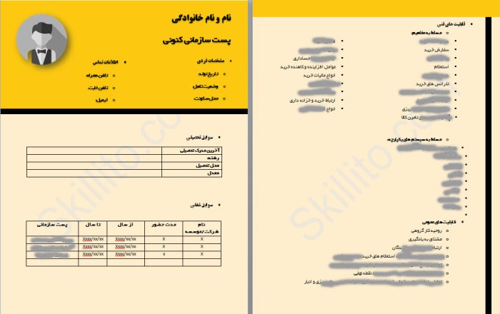 رزومه کارشناس خرید و تدارکات داخلی