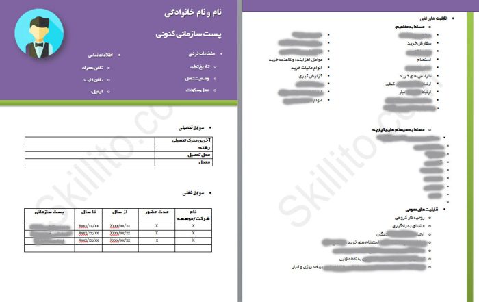 رزومه کارشناس خرید برای استخدام قطعی