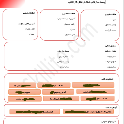 رزومه ویزیتور دارویی